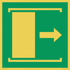 E033 safe condition door slides right to open